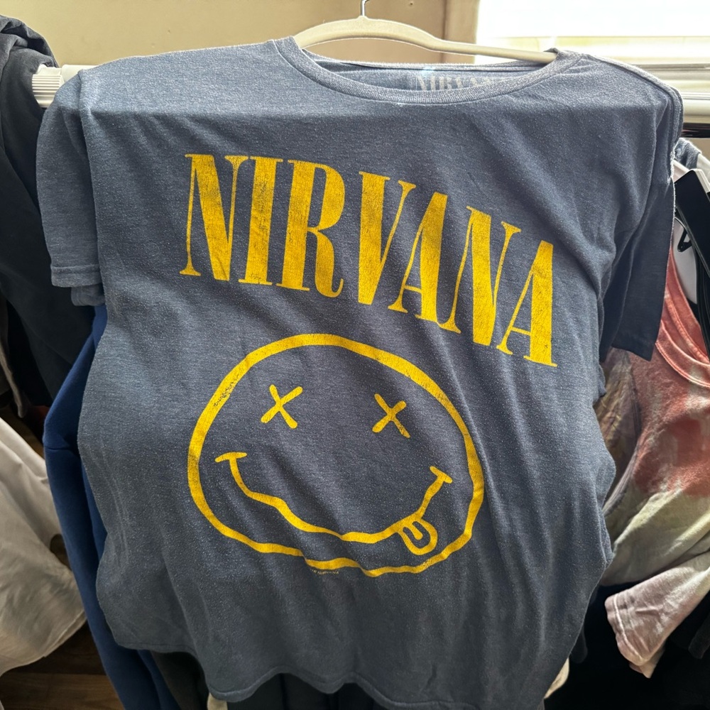 Nirvana Kids Blue Graphic T-Shirt
